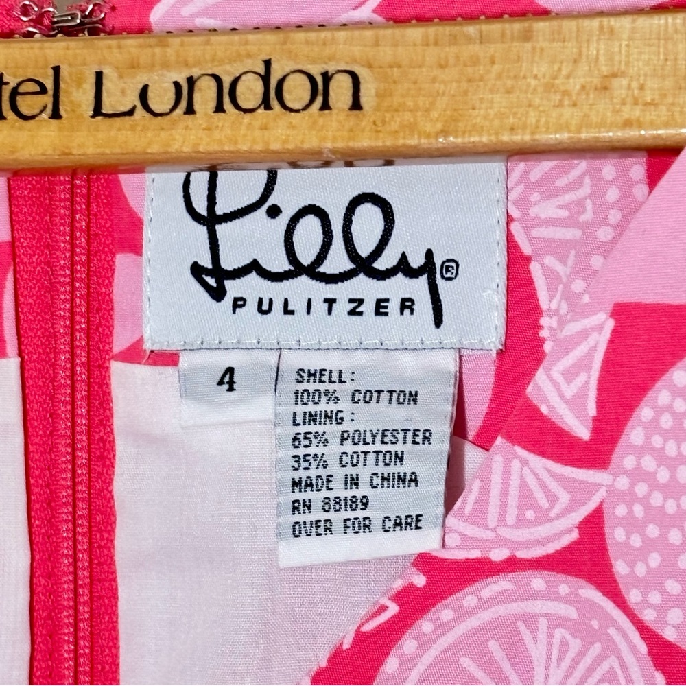 Classic Vintage Lilly Pulitzer Staci Slice dress. Two toned pink. Women’s size 4 - Picture 3 of 5